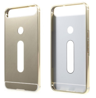 Други Бъмпъри за телефони Луксозен алуминиев бъмпър с твърд гръб огледален златист гръб за Huawei NEXUS 6P